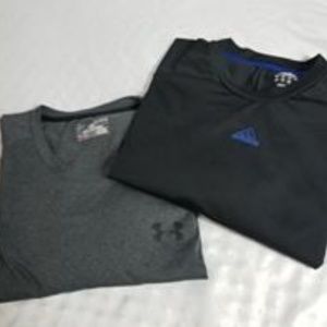 Mens Under Armour Shirt and Adidas Shirt Size L/XL